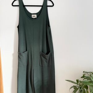 MWL by Madewell Broadway Jumpsuit Green Sleeveless  with Pockets Size S